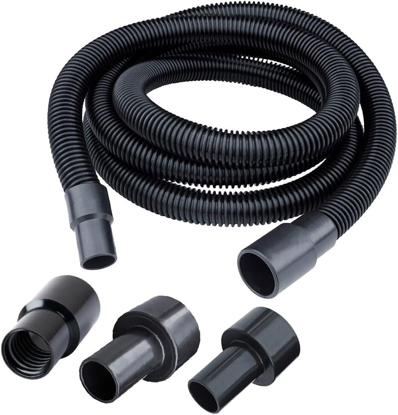 POWERTEC مجموعة خرطوم جمع الغبار POWERTEC 70175 بطول 10 قدم مع 5 ملحقات لأدوات النجارة المنزلية ومكانس الرطب/الجاف - Image 1